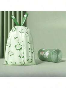 1 Roll/100pcs Sakura Bear Shaped Scented Trash Bags - Thickened Tear-Resistant Drawstring Garbage Bags, Large Size 17.72X17.72 Inches Capacity, Scented Anti-Tear Bags, Ideal Choice For Daily Use - A - View 7