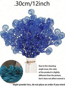 10pcs Christmas Curly Tree-Shaped Decorative Sticks, 12-Inch Candy-Style Glitter Artificial Stems, Wedding Christmas Tree Wreath Decor, Vase Filler - Multicolor - View 5