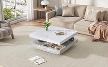 Coffee Table White Made Of Wood For Living Room And Lounge - 白色 - 查看 1
