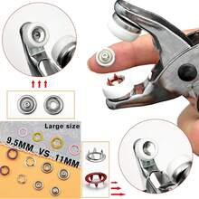 11mm Metal Button Set With Tool Plier For Easy Application On Multiple Fabrics Corrosion Resistant Snaps Button - A - View 8