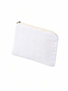 1pc Coin Storage Bag, Cosmetic Organizer, Toiletry Bag, Travel Storage Bag, Portable Storage Bag, Electronic Products Organizer, Stationery Storage, Exquisite Jacquard Texture, Thanksgiving Style, Suitable For Outdoor Travel, Dorm Storage, Desktop Display - Style a - View 10
