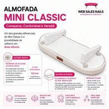 Almofada Apoio de Mão Braço Manicure Unhas Mini Classic Web Sales Nails - Branco Bling - Visão 7