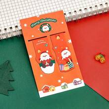 Winter Cartoon Snowman Magnetic Book Clip Christmas Reading Stationery Gift - A - View 8