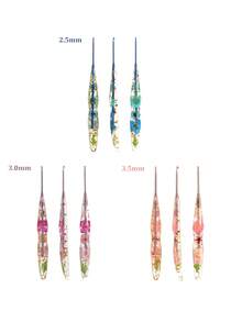 Epoxy Resin Crochet Hook Set, Transparent Handle With Aluminum Hook, Comfortable Grip, Suitable For All Yarn Thicknesses, Can Be Used For Knitting Dolls And Sweaters - Multicolor - View 15