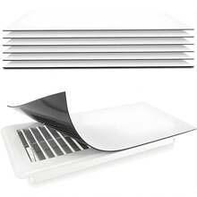 4PCS, 2D Flat Magnetic Vent Covers, White Pattern, 5.5*12IN, Suitable For Floor, Wall, Ceiling Vents, RV, Air Conditioner Outlets - White - View 4