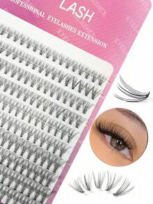 200 Clusters 10D D Curl Individual Lashes, 8-16mm, Reusable, Natural Lash Extension For Daily Makeup - View 2