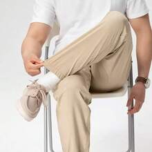 Timberland Celana Jogger Kargo Pria Kasual Olahraga Luar Ruangan, Cepat Kering, Perlindungan Matahari UPF50, Potongan Longgar - Khaki - View 6