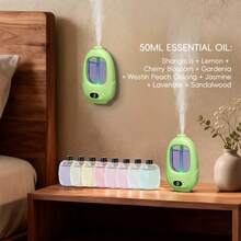 Smart Home Aromatherapy Diffuser, Wall-Mounted & Desktop Dual-Use Fragrance Diffuser, 9 Adjustable Mist Modes, Digital Display, One-Touch Control, Fine Mist Diffusion, Compatible With Various Essential Oils, Suitable For Bedroom, Living Room, Office, Hotel And Other Spaces, Portable And Easy To Place, Ideal For Holiday And Daily Practical Gift - 1PC - View 18