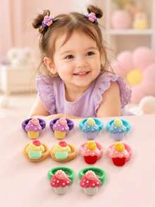 Cute Girl Cartoon Hair Ties Headbands Rubber Bands Ponytail Hair Rings Children Hair Accessories Hair Ropes Holiday Party Favors - Multicolor - View 4