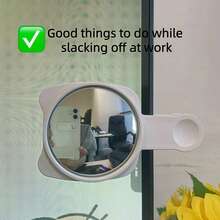 Portable Invisible Desktop Wide-Angle Rearview Mirror, Full-View Rearview Mirror, Small Adjustable, Discreet Wide-Angle Convex Mirror - Multicolor - View 6