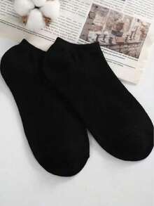 30 Pairs Black, White, Grey Solid Color Fashion Women's Socks, Simple & Comfortable, Casual Versatile, Suitable For Daily Wear - Multicolor - View 3