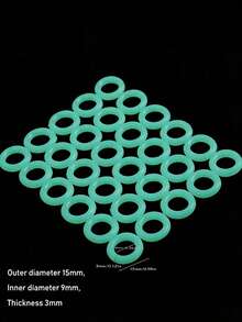 15/30pcs Glowing Tent Stake Rings, Rubber Camping Stake With Glowing Ring Functional Tent Accessories, Easy To Install And High Visibility, Rubber Material, Outdoor Camping Essentials, Night Camping Tent Stake Safety Marker Rings, Camping Accessories - Mint Blue - View 10