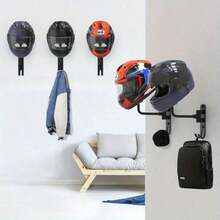 1/2pcs Rotatable Motorcycle Helmet Wall Mount Bracket, Load-Bearing Rustproof Helmet Display Hook, Multifunctional Riding Gear Storage Hanger For Garage & Cycling Room - Multiple Styles - View 10