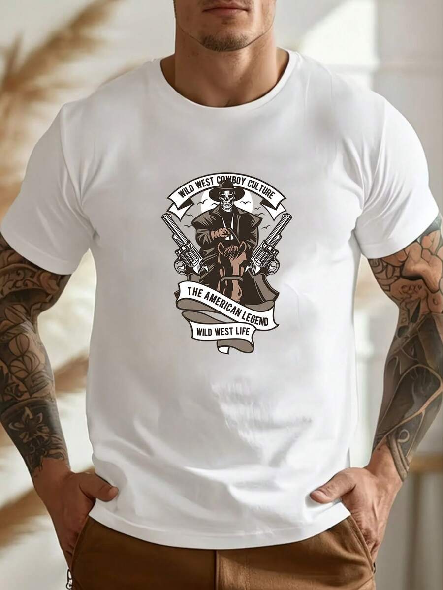 T-shirts för män - Vitt - Visa 1