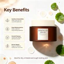 Soothing Repairing Centella Asiatica Face Cream, Suitable For Sensitive, Red, Easily Irritated Skin For Men And Women, Lightweight Probio-Cica Nourishing Texture, Daily Morning And Evening Home Facial Care, Moisturizing Cream To Relieve Redness And Damaged Skin Barrier - Centella Asiatica - View 5