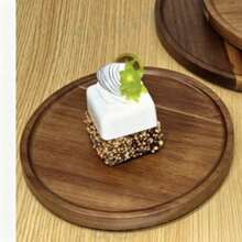 1pc Wooden Tray For Storing And Serving Food, Snacks, Drinks, Sushi, Steak, Pizza, Desserts, Cakes, Bread, Breakfast Tray, Coffee Tray, Tea Tray, Charcuterie Board - Maroon - View 2