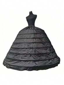 Black Mermaid Wedding Petticoat Crinoline Underskirt Slip - Multicolor - View 13