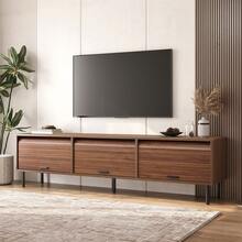 Tv Stand Brown Made Of Wood For Living Room And Media Area - 核桃 - 查看 8