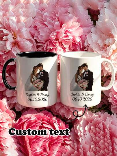 Taza de foto personalizada, Taza de café con foto personalizada, Regalo de boda, Taza de café para mamá, Regalo de inauguración de casa, Regalo de graduación, Regalo de aniversario para novia, Regalo de cumpleaños, Para la familia, Recuerdo conmemorativo