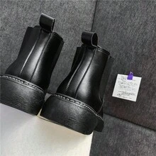 Sepatu Bot Chelsea Pria Sepatu Musim Dingin Sepatu Bot Pria Sepatu Bot Chelsea Gaya Inggris Sepatu Kerja - Hitam - View 11