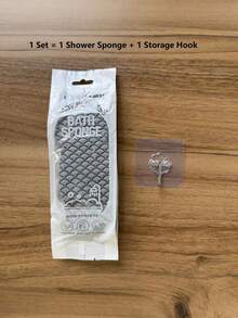 2pcs/Set (1pc Bath Sponge + 1pc Storage Hook) Soft Exfoliating Bath Sponge, 3D Shaped, Gently Removes Dead Skin And Dirt, Massages And Cleanses For Radiant Skin, Suitable For Shower, Bath, Scrubbing, Body, Face, Spa, Back Scrubbing, Massage, Designed For Those Seeking Gentle Skincare - A - View 11