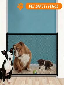 All-In-One No-Drill Adjustable Pet Gate, Portable For Indoor And Outdoor Use. Easy-To-Install Safety Barrier For Cats And Dogs, Suitable For Doorways, Hallways, And Balconies - Multicolor - View 2
