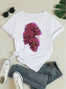 Women T-Shirts - 白色 - 查看 4