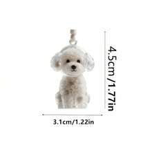 2pcs Pet Hair Commemorative Keychain Pendant, Cute Transparent Dog Hair Collection, Creative Dog Shaped Keychain Designed Specifically For Collecting Pet Hair, Can Be Used As A Souvenir - Multicolor - View 2