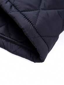 Autumn/Winter Classic Versatile Fitted Casual Jacket With Lapel Design And Diamond Texture - Royal Blue - View 10