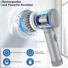 Rechargeable Electric Cordless Cleaning Brush Spin Scrubber Turbo Scrub Cleaner - Handheld Scrubber - View 9