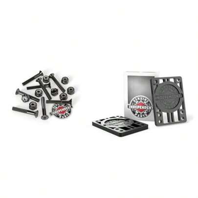 INDEPENDENT Skateboard Truck  1 1/4" Hardware And 1/4" Riser Pad
