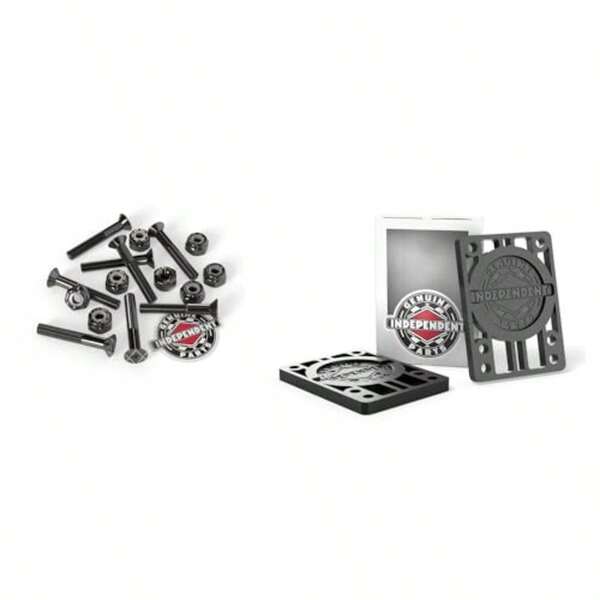 INDEPENDENT Skateboard Truck  1 1/4" Hardware And 1/4" Riser Pad