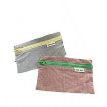 Multifunctional Fabric Storage Bag Student Stationery Pencil Case - Yellow - View 2