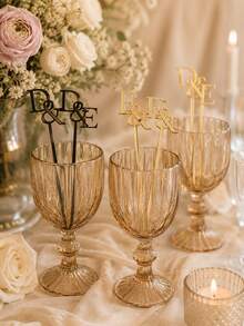 Custom Name Stir Sticks Wedding Supplies | Personalized Acrylic Stir Sticks | Single Letter Stir Sticks Wedding Party - Multicolor - View 7