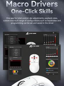 ATTACK SHARK Lightweight PAW3395 Gaming Mouse, Tri-Mode Wireless Mouse With Multiple Connection Modes - View 10