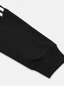 Adidas Unisex U 3S KT LS Long Sleeve Knit Collarless T-Shirt TKZ2930 - Black - View 4