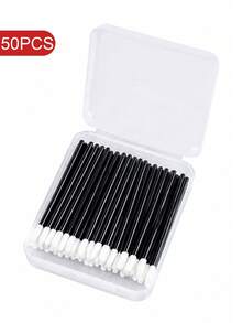 50 cây cọ môi dùng một lần đóng hộp, cọ son môi cầm tay, cọ đánh son bóng và mặt nạ môi, dụng cụ thoa môi phủ lông đa năng, dụng cụ trang điểm cho chuyên gia trang điểm - Nhiều màu - Xem 7