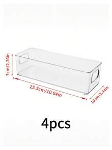 10/8/4/2/1pc Transparent Desktop Storage Box, Home Underwear Bra Socks Organizer, Cosmetic Organizer, Phone Case Holder, Fridge Kitchen Drawer Organizer - Clear - View 15