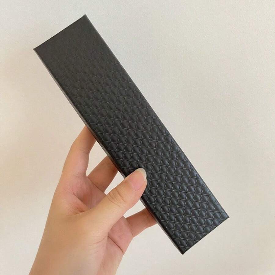 Black Premium Textured Gift Box, Elegant Fashion Packaging Box For Earrings, Rings, Necklaces, Bracelets, Minimalist Creative Box - Black - View 1