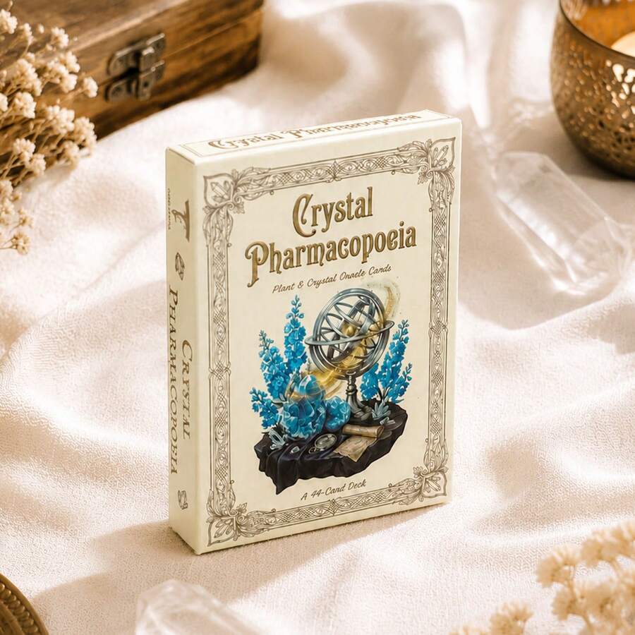 水晶藥典神諭卡 44張卡牌組,內在水晶光芒照亮新成長 - 米色 - 查看 1