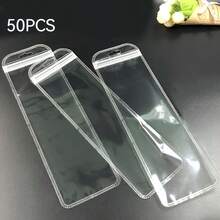 50pcs Transparent Zipper Bags, Reusable Storage Bags For Jewelry, Pens, Makeup Brushes, Suitable For Gift Packaging And Storage, Jewelry Storage | Flexible Design | Ocean Style - A - View 9