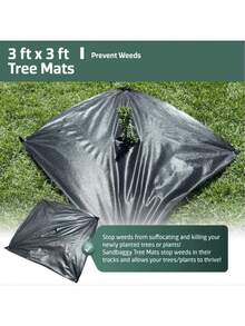2pcs Square Control Fabric UV Resistant Ground Cover Mat For Vegetables And Fruit Trees Non-Woven Barrier Cloth - A - View 7