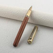 Vintage Wooden Ballpoint Pen Retro Brass Metal Click Ball Pen Natural Wood Body Business Office Writing Gift Pen For Men - 5C27 - View 10
