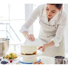 Turntable Cake Plate For Easy Decoration Of Cakes And Pastry, Rotating Cake Turntable For Cake, Cupcake Decorating Supplies 28cm - White - View 2