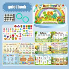 1 set/Buku Aktivitas Tenang dengan Stiker yang Dapat Digunakan Kembali, Kit Buku Aktivitas Balik DIY, Mainan Sensorik Edukatif, Set Permainan Santai Penghilang Stres, Kit Permainan Portabel untuk Rumah, Perjalanan & Pesta - Beragam warna dan gaya acak - View 5