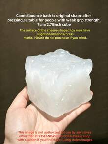 Glacier Jumbo 透明起司 Ruirui 捏捏樂，多感官柔軟麻糬壓力紓壓玩具，慢回彈，緩解焦慮手部感官玩具 - 彩色 - 查看 42