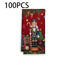 1/2 Set Of Kitchen Hand Towels With Soldier And Christmas Tree Patterns, Decorated With Balls. Durable Indoor And Outdoor Decorative Towels, Suitable For Kitchen, Furniture, Christmas Party Decoration, Holiday Themes, And Home Decor. - Multicolor - View 13