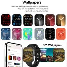 Popular 2.01inch Full Screen Touch Screen Fashionable Lightweight Design Outdoor Sports Smartwatch, Suitable For Men And Women, Exquisite Silicone Strap, Supports Wireless Calling, Message Notification, Fitness Tracking, Pedometer, Wireless Music, Multiple Sports Modes, Alarm, Weather Forecast, Compatible With Apple And Android System Phones. Perfect Valentine's Day, Christmas, Birthday Gift, - Pink + Pink Milanese Steel Strap - View 9
