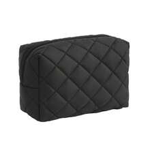 New Girl's Floral Quilted Makeup Bag, Portable Travel Skincare Toiletry Bag, Minimalist Large Capacity Soft Storage Bag - Storage Bag - View 15