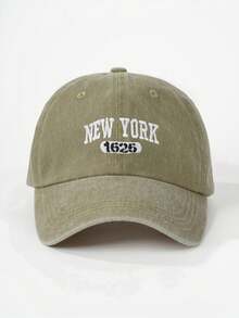 1件中性刺繡 NEW YORK 水洗棒球帽，可調節休閒戶外帽 - 棒球帽 - 查看 15